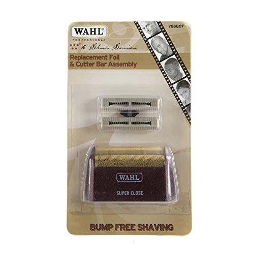Wahl Professional 5 Star Series Shaver Shaper Replacement Super Close Gold Foil and Cutter Bar Assembly, Hypo-allergenic, Super Close Shaving, for Professional Barbers and Stylists - Model 7031-100