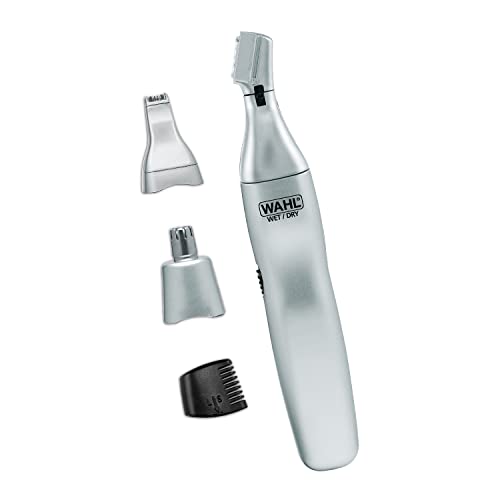 Wahl Ear, Nose, & Brow Trimmer Clipper u2013 Painless Eyebrow & Facial Hair Trimmer for Men & Women, Battery Included Electric Groomer u2013 Model 5545-400