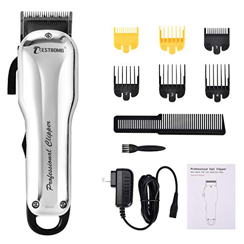 Professional Cordless Electric Hair Clippers Beard Trimmer Rechargeable Hair Cutting Kit for Men Women Kids Baby, Barber Grooming Cutter Kit with Guide Combs
