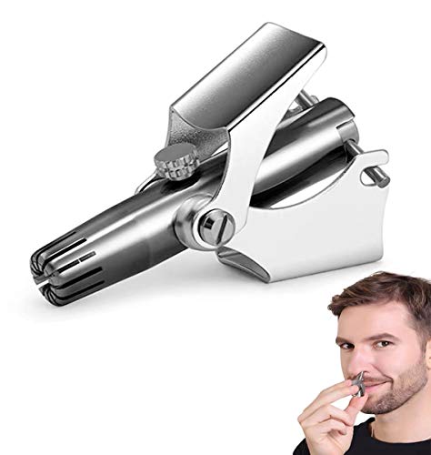 New Manual Nose & Ear Hair Trimmer for Men & Women，No Batteries Required,Waterproof,Portable Quality Stainless Steel Nose Hair Remover