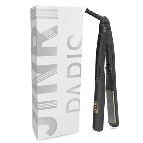 Jinri Titanium Plate 4/5 Mini Flat Iron,Perfect Travel Size Hair Straightener Dual Voltage Black color