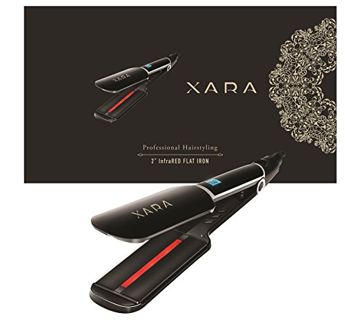 XARA Professional 2u201D infrared ceramic FLAT IRON Hair Straightener Dual voltage 110/220v
