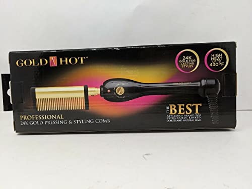 Gold N Hot Professional Styling Comb with Mtr (Multi-Temp Regulator) 200F - 430F