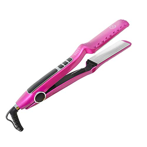XPERSIS PRO Hair Flat Iron Straightener Nano 1.5 Titanium Plate Safety Auto Shut Off Heat up to 450F Pink Color