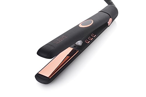 Sleek’e Flat Iron Professional Titanium Hair Straightener 1 Inch Floating Plates with Negative Ion Booster, leaves hair shiny, Ideal for All Hair Types – Long lasting results.
