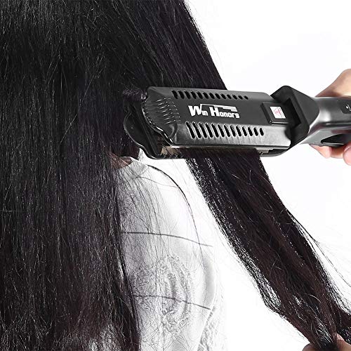 Corn Corrugated Hair Curler, 6 Teeth Adjustable Temperature Ceramic Straight Plate Clip Curly Styling Tool