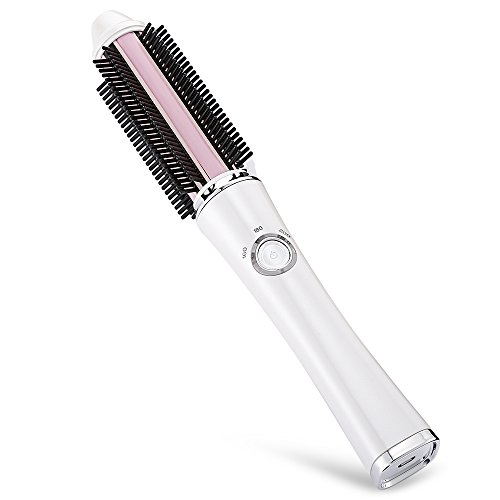 FUDY Portable USB Cordless Hair Straightener Curler Comb, with 2600mAh Rechargeable Battery, Dual Voltage, Mini Size for Travel and Bussiness Trip