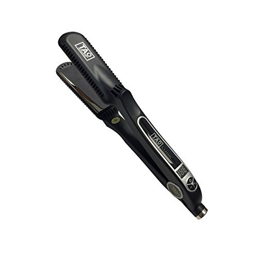 TAO Pro - Nano Titanium Plate Hair Straightener - Styling Iron with Digital Controls - Dual Voltage - Built-in ION Generator- Heats to 450 degrees