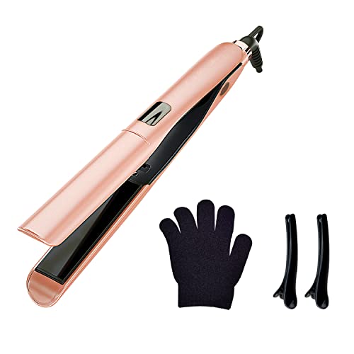 Hair Straightener and Curler 2 in 1, OCALISS Flat Iron Hair Straightener for Hair Styling, 1 Flat Iron with Auto Lock, Heat Up Soon, Valentines Day Gifts for Women, Plancha De Cabello Professional