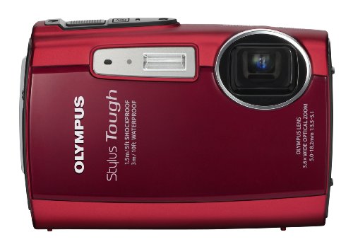 Olympus Stylus Tough 3000 12 MP Digital Camera with 3.6x Wide Angle Zoom and 2.7-inch LCD (Red) (Old Model)