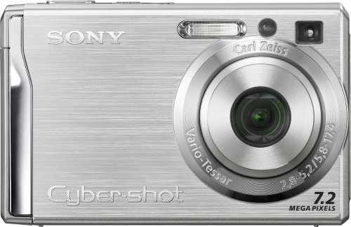 Sony Cybershot DSCW80 7.2MP Digital Camera with 3x Optical Zoom and Super Steady Shot (Silver) (OLD MODEL)