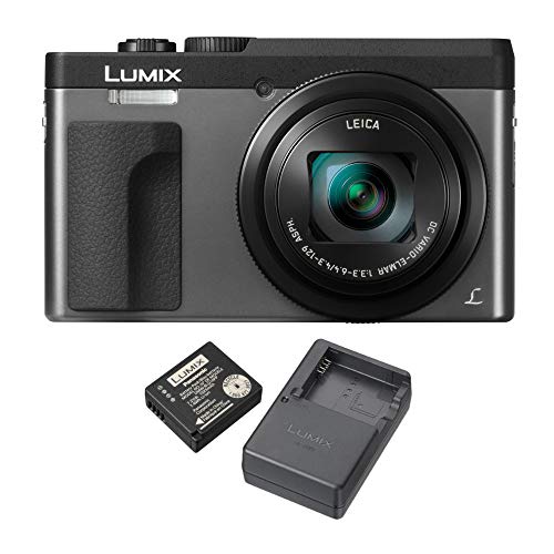 Panasonic LUMIX DC-ZS70S 20.3MP 4K Digital Camera (Silver) with Battery and External Charger Travel Pack Bundle