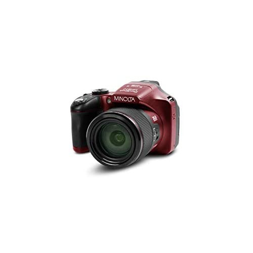 Minolta Pro Shot 20 Mega Pixel HD Digital Camera with 67X Optical Zoom, Full 1080P HD Video & 16GB SD Card, Black