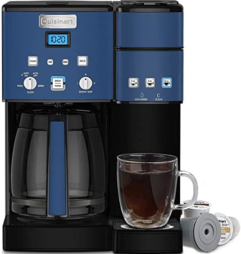 Cuisinart SS-15P1 Coffee Center 12-Cup Coffee Maker and Single-Serve Brewer, Single Serve Brewer Offers 3-Sizesu20136-Ounces, 8-Ounces and 10-Ounces, Stainless Steel/Black