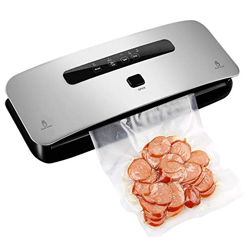 Vacuum Sealer Machine, Powerful Suction Food Sealer Machine with Dry & Moist Food Modes - Includes Starter Bags and Suction Hose