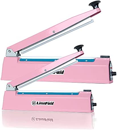 LinsnField Sealer Pro, Patented 8-inch Impulse Heat Sealer, 2-mm Sealing Width Super Heavy Duty Bag Sealing Machine with Extra 2 Replacements, 1Fuse Included, White