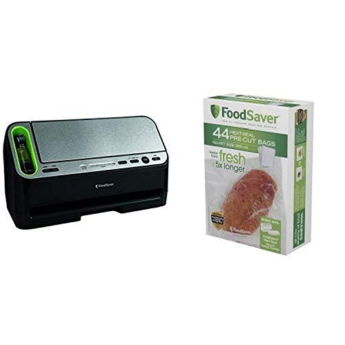 FoodSaver V4440 2-in-1 Automatic Vacuum Sealing System and This bundle includes a FoodSaver V4440 2-in-1 Automatic Vacuum Sealing System and Quart-Sized Bags, 44-Pack Bundle