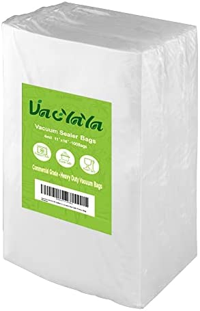 VacYaYa 4mil 200 Quart Size 8 x 12 Inch Vacuum Sealer Freezer Storage Machine Bags for Food,Vac Seal a Meal Bags with BPA Free and Commercial Grade Sous Vide Vac Seal Safe PreCut Bag