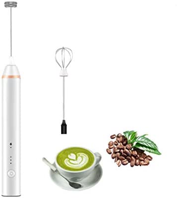 Rechargeable Milk Frother Handheld Milk Frother 3 Speeds Mini Mixer for Coffee Handheld Frother with Stainless Whisk for Cappuccino, Latte, Bulletproof Coffee, Hot Chocolate, Egg Whisks