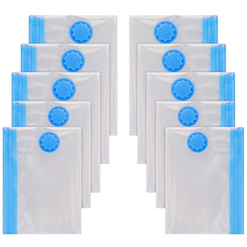 HAWATOUR 10 Pack Vacuum Storage Bags Space Saver Bags for Clothes, Pillow, Towel, Blanket