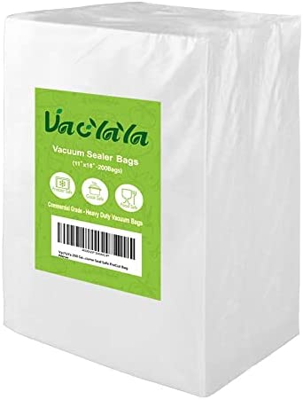 VacYaYa 200 Quart Size 8 x 12 Inch Vacuum Sealer Freezer Storage Machine Bags for Food,Vac Seal a Meal Bags with BPA Free Sous Vide Vaccume Seal Safe PreCut Bag