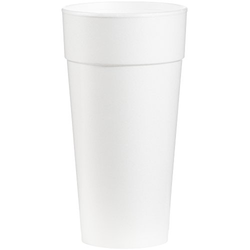 Dart DRC10J10 Styrofoam Insulated Foam Cups, 10 oz, 1000ct. (40 Packs of 25), , White