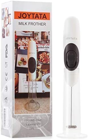 Joytata 2-Speed Milk Frother Handheld Battery Operated, Coffee Frother Wand Drink Mixer Milk Foamer for Cappuccinos, Bulletproof Coffee, Latte, Matcha,Hot Chocolate,Sauce,Frappe, Latte Frother