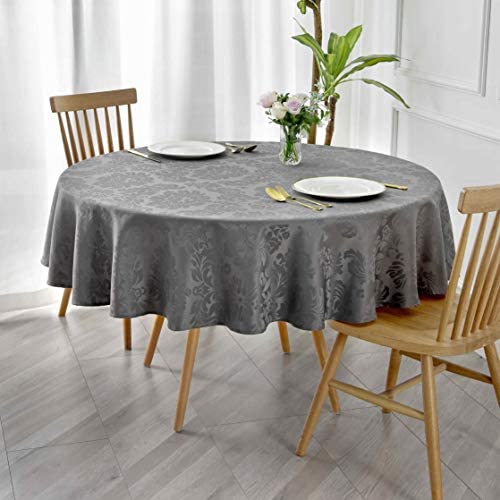 maxmill Jacquard Tablecloth Damask Design Water Resistance Antiwrinkle Oil Proof Heavy Weight Soft Table Cloth for Buffet Banquet Parties Event Holiday Dinner Rectangle 60 x 84 Inch Seafoam