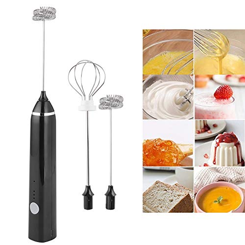 Electric Mixer mini, Electric Whisk Milk Frother USB Rechargeable Eggbeater Handheld Blender Household 3 Speeds