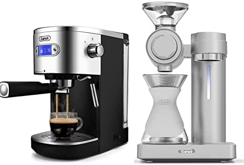 Gevi 15 Bar Espresso Coffee Machine, Espresso and Cappuccino Machine for Home, with Manual Milk Frother Steam Wand, 50 oz removable water tank, Sliver