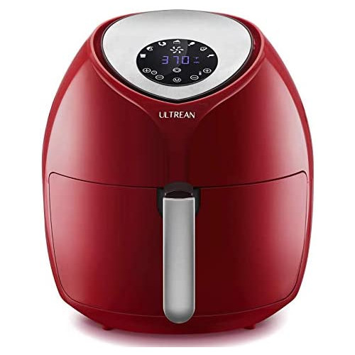 Ultrean Air Fryer 6 Quart, Large Family Size Electric Hot Air Fryers XL Oven Oilless Cooker with 7 Presets, LCD Digital Touch Screen and Nonstick Detachable Basket,UL Certified,1700W (white)