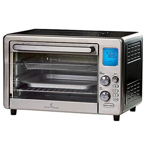Emeril Lagasse Power Air Fryer 360 Max XL Family Sized Better Than Convection Ovens Replaces a Hot Air Fryer Oven, Toaster Oven, Rotisserie, Bake, Broil, Slow Cook, Pizza, Dehydrator & More. Emeril Cookbook. Stainless Steel. (MAX 15.6&rdq