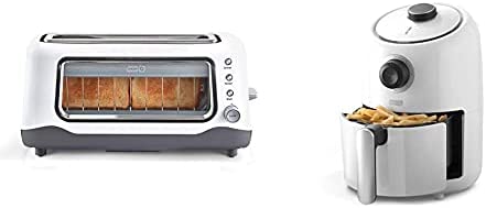 Dash Clear View Toaster: Extra Wide Slot Toaster with See Through Window - Defrost, Reheat + Auto Shut Off Feature for Bagels, Specialty Breads & other Baked Goods - Red