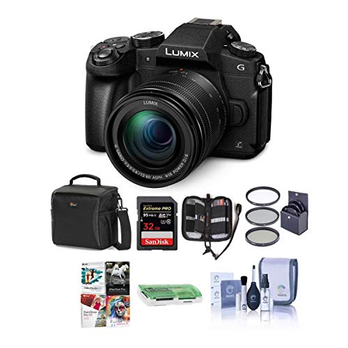 Panasonic Lumix DMC-G85 Mirrorless Camera with 12-60mm F/3.5-5.6 Lumix G Vario Power OIS Lens, Black - Bundle with Bag