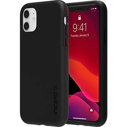 Incipio DualPro Dual Layer Case for Apple iPhone 11 with Flexible Shock-Absorbing Drop-Protection - Black