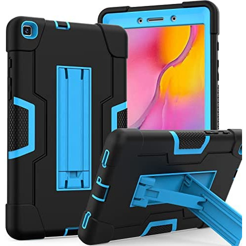 Cantis Case for Samsung Galaxy Tab A 8.0 (SM-T290/T295), Slim Heavy Duty Shockproof Rugged Full Body Protective Case with Kickstand for Galaxy Tab A 8.0 Inch 2019 Without S Pen for Kids (Black)