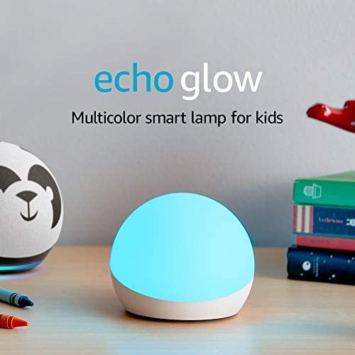 Echo Glow - Multicolor smart lamp for kids, a Certified for Humans Device u2013 Requires compatible Alexa device