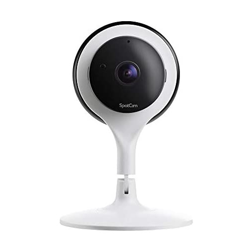 SpotCam Pano Wireless Home Security Camera 1080P, 180-degree Panoramic View, Night Vision, Two-Way Talk, Motion Sound Alert, Alarm Siren, Free Fulltime Continuous Cloud Recording, NOT Made in China