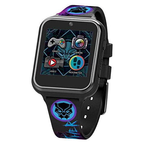 Accutime Kids Marvel Avengers Black Educational Learning Touchscreen Smart Watch Toy for Girls, Boys, Toddlers - Selfie Cam, Learning Games, Alarm, Calculator, Pedometer and more (Model: AVG4597AZ)
