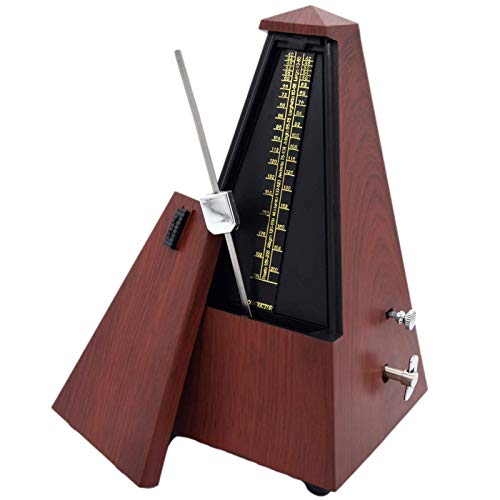 Mechanical Metronome, NAKAO Metronome for Piano, Metronome for Piano Wood, Mechanical Metronome Parts, for Musician Guitar Piano Drum Violin Track Beat and Tempo Plastic Wooden