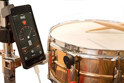 Backbeater Deluxe, Advanced Digital Metronome for Drummers. Smartphone system for perfect drum tempo. Connect sensor to phone, start iOS or Android app, & know your tempo. Includes Phone mount