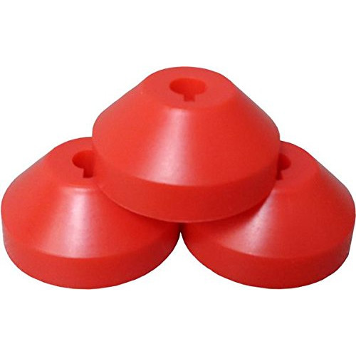 (3) Red 7 Plastic Slotted Dome Adapters - 07MRDARE-SLOT