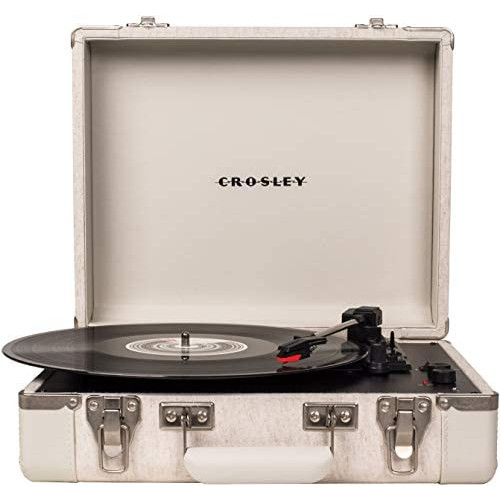 Crosley CR6019D-PNE Executive Vintage Bluetooth 3-Speed Portable Suitcase Turntable with USB, Pine