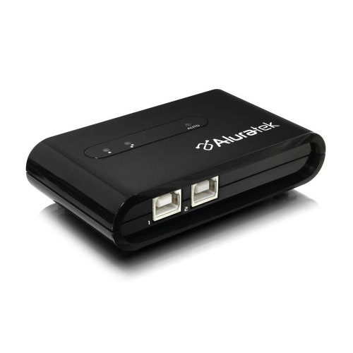 Aluratek 2-Port USB 2.0 Auto Sharing Switch