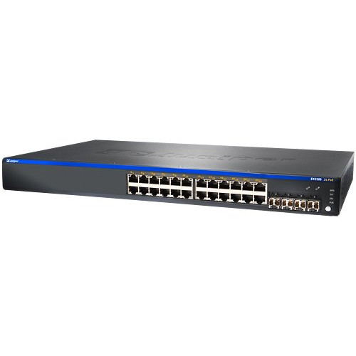 Juniper EX2200 24-port 10/100/1000BASE-T Ethernet Switch with four SFP Gigabit Ethernet uplink ports EX2200-24T-4G