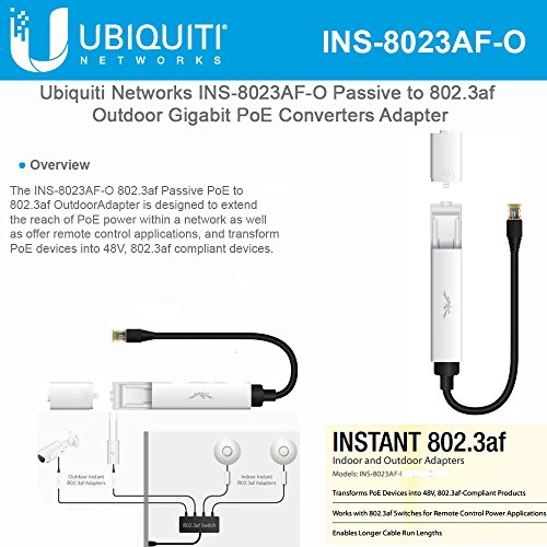 Ubiquiti INS-8023AF-O Instant 802.3af Instantly Transform any POE Device