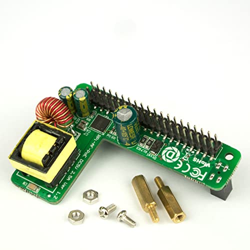 DSLRKIT Power Over Ethernet PoE HAT IEEE802.3af DC 5V 2.5A with 1.5KV Isolation for Raspberry Pi 4B 3B+ 3B Plus