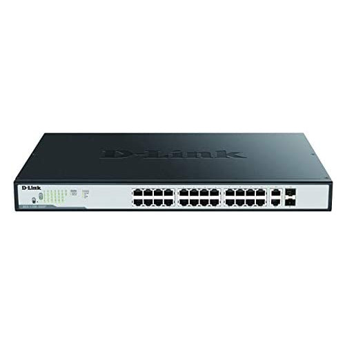 D-Link PoE Switch, 8 10 Port Smart Managed Gigabit Ethernet 2 SFP Ports 130W PoE Budget Layer 2 Internet Network (DGS-1100-10MP) Black