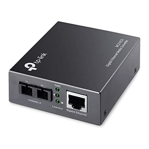 TP-Link Fast Ethernet SFP to RJ45 Fiber Media Converter Fiber to Ethernet Converter 10/100Mbps RJ45 Port to 100Base-FX Single-Mode Fiber (MC110CS)