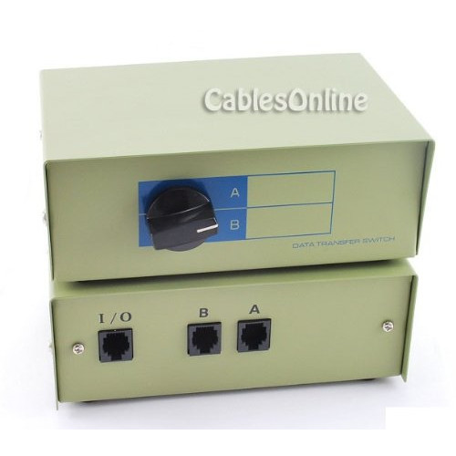 CablesOnline 2 Port RJ11/12 AB Manual Switch Box (SB-032)